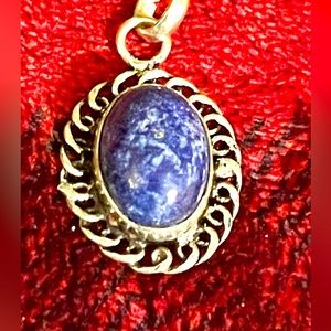 Lapis lazuli sterling silver necklace artisan India